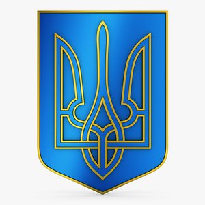 Ukraine State Emblem M 8 3D