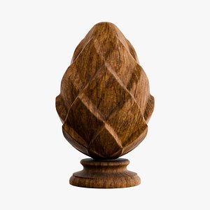 Wooden Diamond Finial - Staircase Finial Newel Post Cap