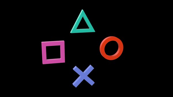 Symbols playstation square triangle 3D - TurboSquid 1647668