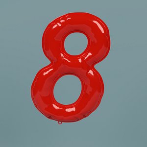 3D NUMBER 8 BALLOON