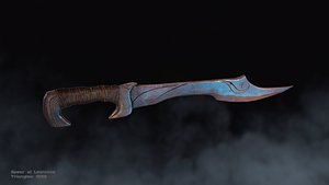 3D Spear of Leonidas - Assassins Creed Odyssey Fan Art model