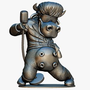 Rock N Roll Cow 3D printable