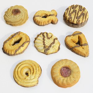 cookie set 3D model
