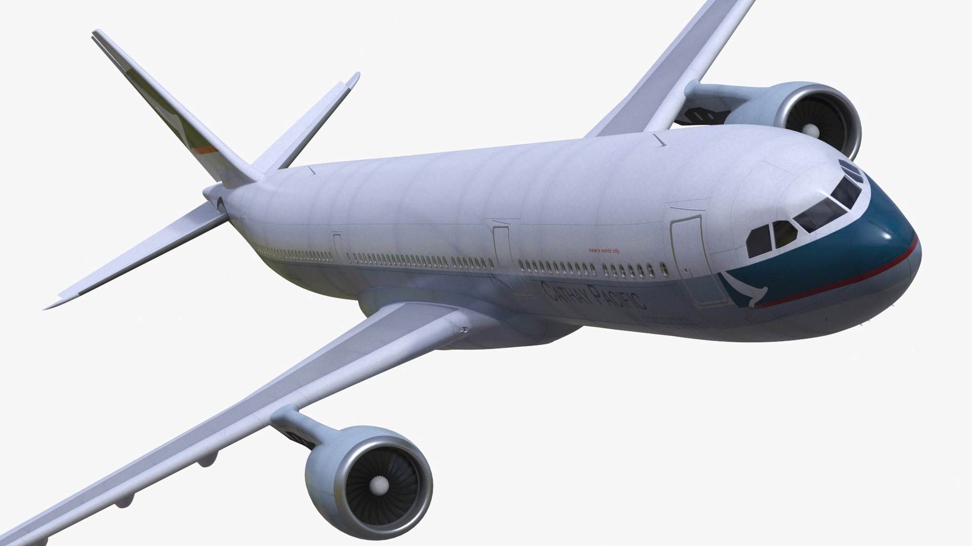 Cathay Pacific Airbus A330-300 Rigged 3D model preview
