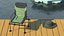 Green Folding Angler Aluminum Chair