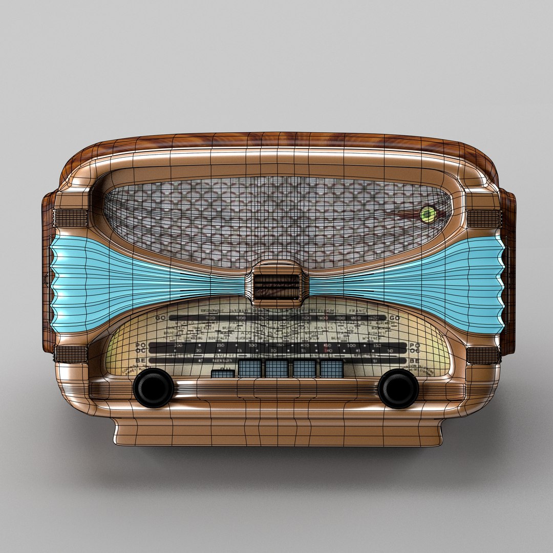 Retro Radio Art Deco 3d Model