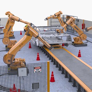 Car Body Welding Robotics Cell