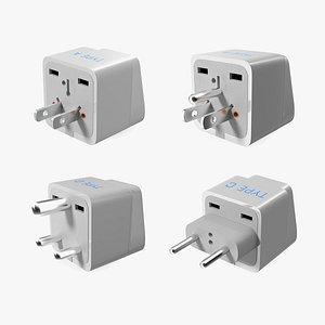 Travel Plug Adapters Collection 2 3D model