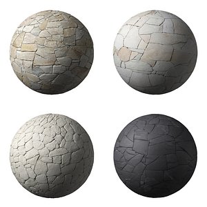 Stone Masonry Wall Set 01