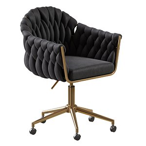 3D Home Office Chair Swivel Velvet Desk Chair