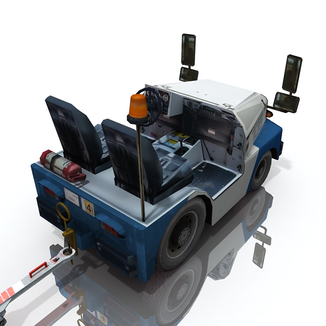 3d tug ramp tractor baggage