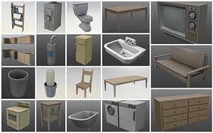 3d polys chair model