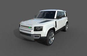 Low Poly Car - Land Rover Defender 110 2020