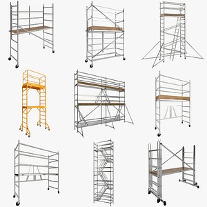 scaffold towers set 3d model