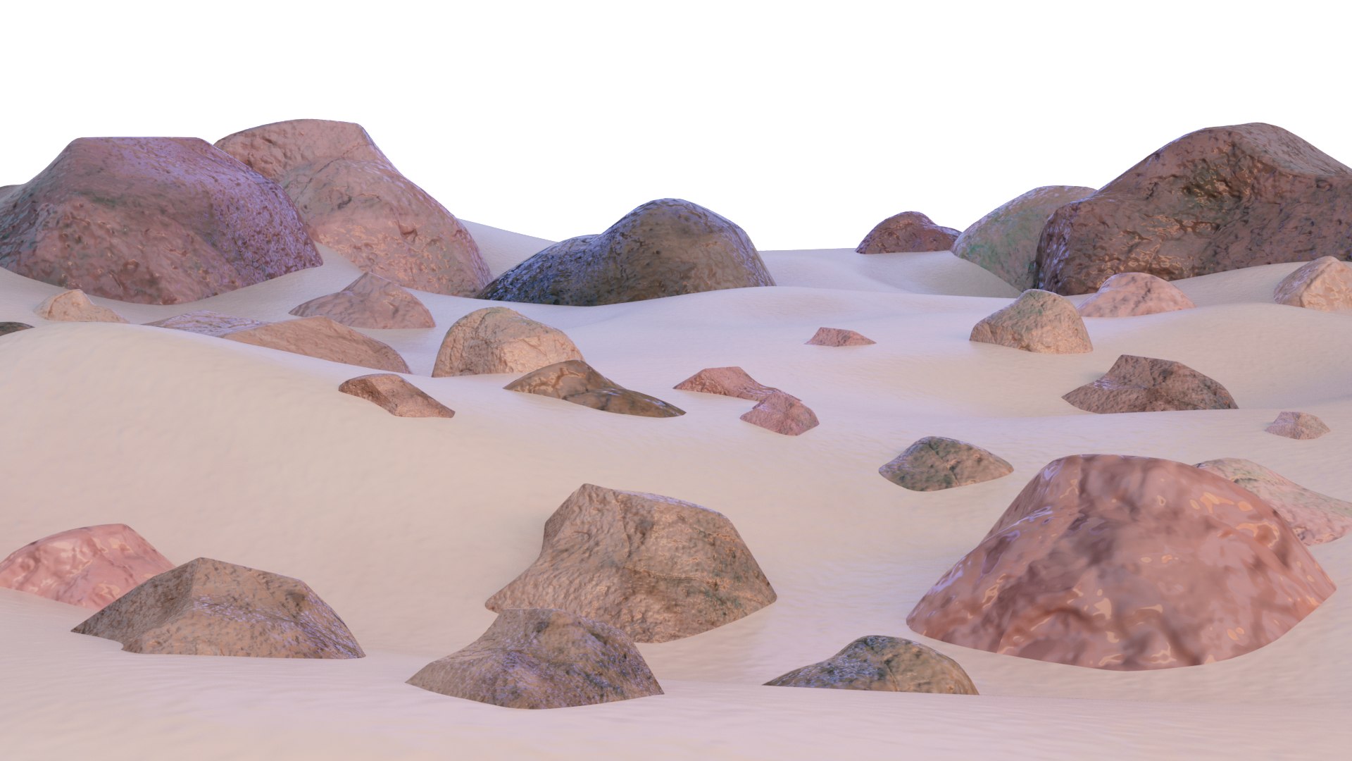 3D Beach And River Rocks Collection - TurboSquid 2340301