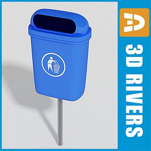 plastic trash cans 3d max
