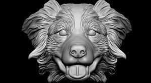 3D Australian Shepherd readytoprint model
