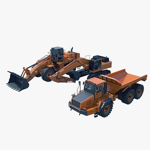 3 Construction Vehicles Pack