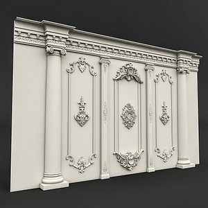 3D wall panel 01 model