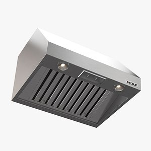 3D Wolf Wall Mount Canopy Range Hood PW302418 model