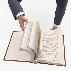 3D model Hands Searching Through Pages Animated Rigged For Maya