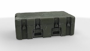 metallic crate 3D