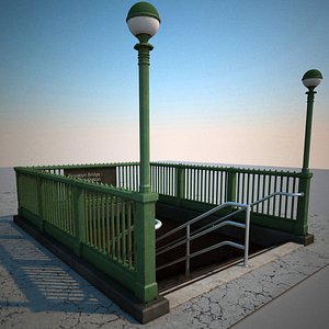 subway entrance v4 3d c4d