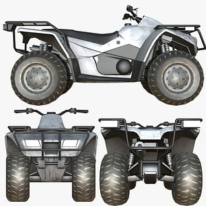 3D 015-Quad Bike-Quad-ATV-Bike-low poly game ready 3d model