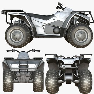 015-Quad Bike-Quad-ATV-Bike-low poly game ready 3d model