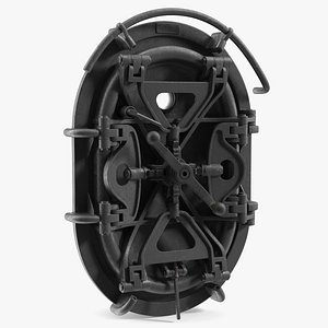 Oval Submarine Hatch with Window Black