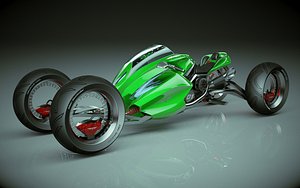 3D T Bike Four Wheel 01 model