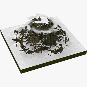 3D snow mountain model