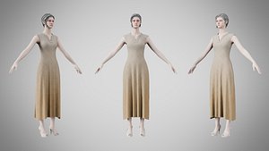 3D Dress 44 Grullo With Design