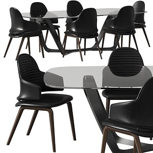 Reflex Vela Armchair and Angelo Segno 72 Dining Set