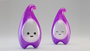Purple mini cute creature