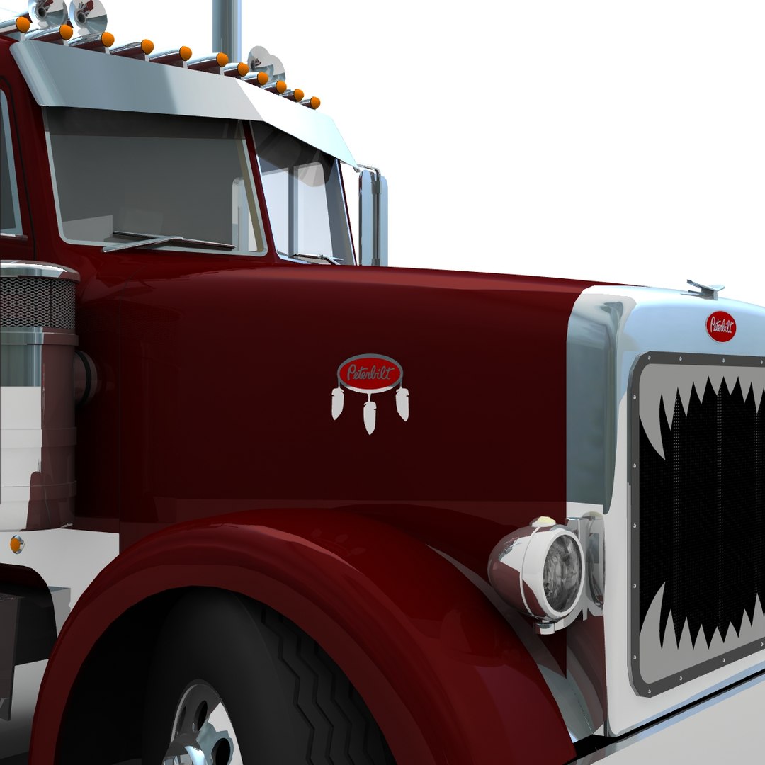 367 Truck Twin Steer 3d Model