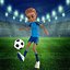 3D Cartoon Footballer Rigged model