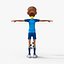 3D Cartoon Footballer Rigged model