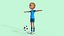 3D Cartoon Footballer Rigged model