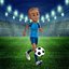 3D Cartoon Footballer Rigged model