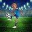 3D Cartoon Footballer Rigged model