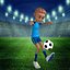 3D Cartoon Footballer Rigged model