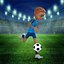 3D Cartoon Footballer Rigged model