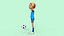 3D Cartoon Footballer Rigged model