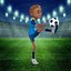 3D Cartoon Footballer Rigged model