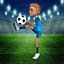 3D Cartoon Footballer Rigged model