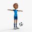 3D Cartoon Footballer Rigged model