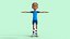 3D Cartoon Footballer Rigged model