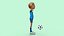 3D Cartoon Footballer Rigged model