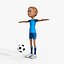 3D Cartoon Footballer Rigged model